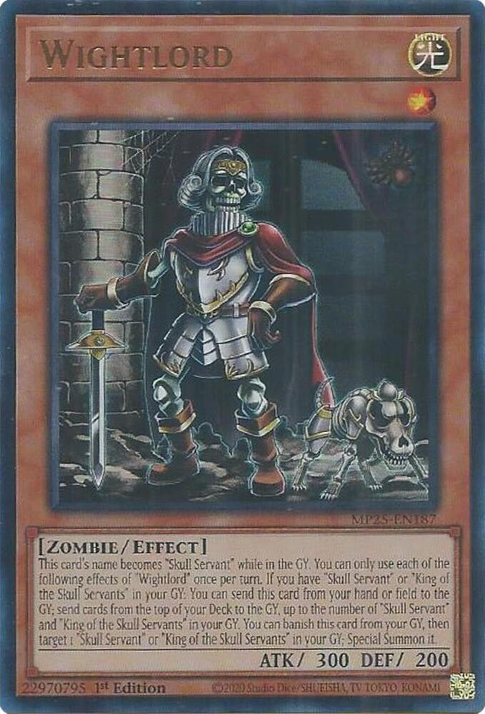 Yugioh Wightlord MP25-EN187 Ultra Rare NM English