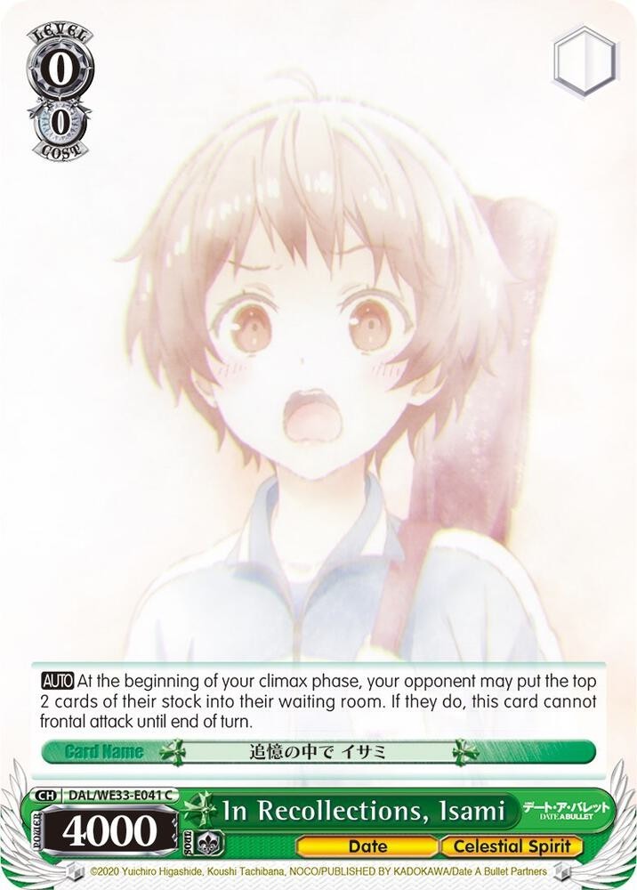 Weiss Schwarz In Recollections, Isami DAL/WE33-E041 C Parallel Foil NM English