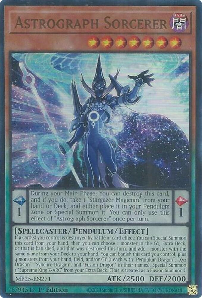 Yugioh Astrograph Sorcerer MP25-EN271 Ultra Rare NM English