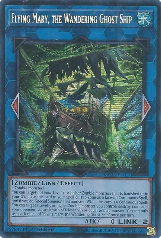 Yugioh Flying Mary, the Wandering Ghost Ship MP25-EN110 PrismaticSecret Rare NM