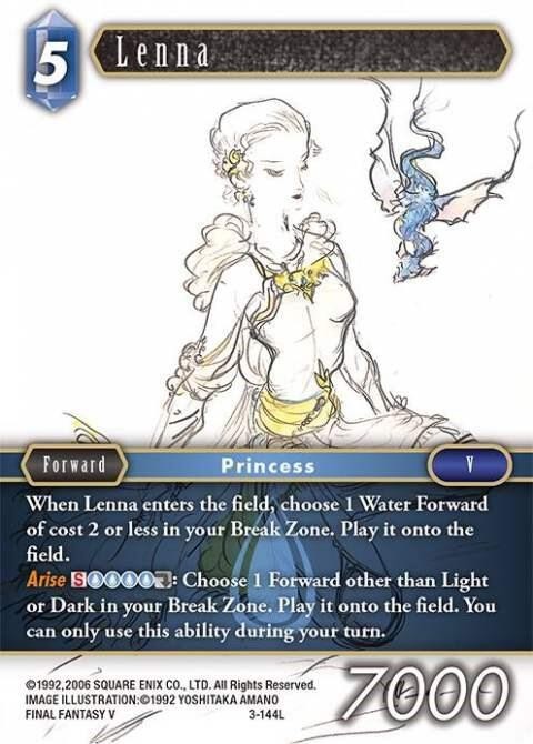 Final Fantasy TCG Lenna 3-144L Opus III Foil NM English