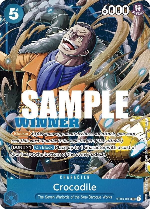 One Piece TCG Crocodile ST03-003 WINNER NM English
