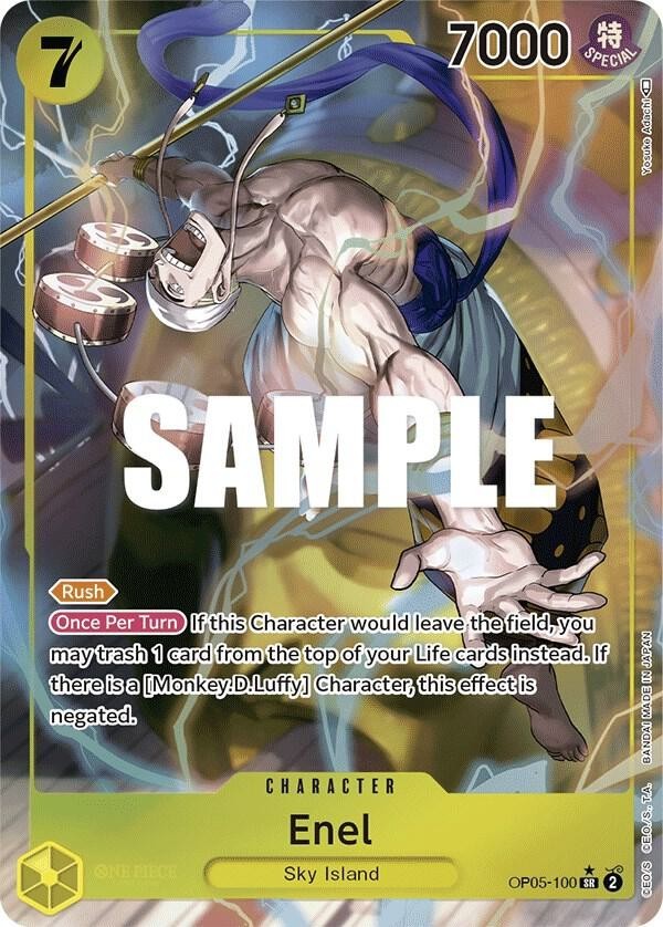 One Piece TCG Enel OP05-100 Parallel ALT NM English