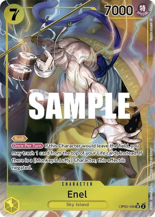 One Piece TCG Enel OP05-100 Parallel ALT NM English