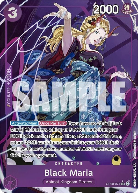 One Piece TCG Black Maria OP08-074 Parallel ALT NM English