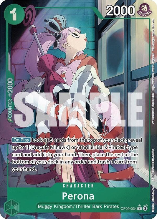 One Piece TCG Perona OP09-034 Parallel ALT Promo NM English