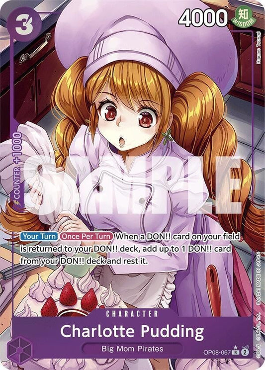 One Piece TCG Charlotte Pudding OP08-067 Parallel ALT NM English