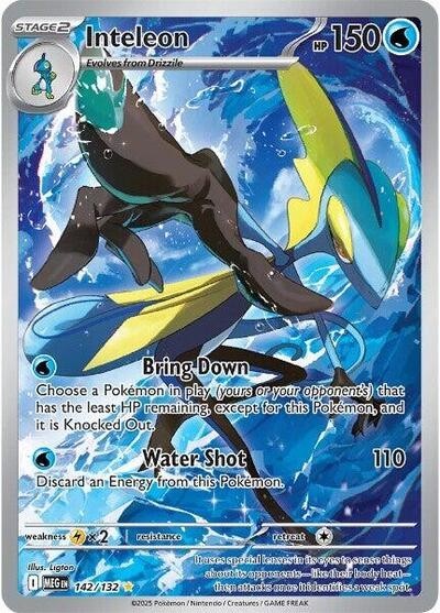 Pokemon TCG Inteleon 142/132 Mega Evolutions Illustration Rare NM English