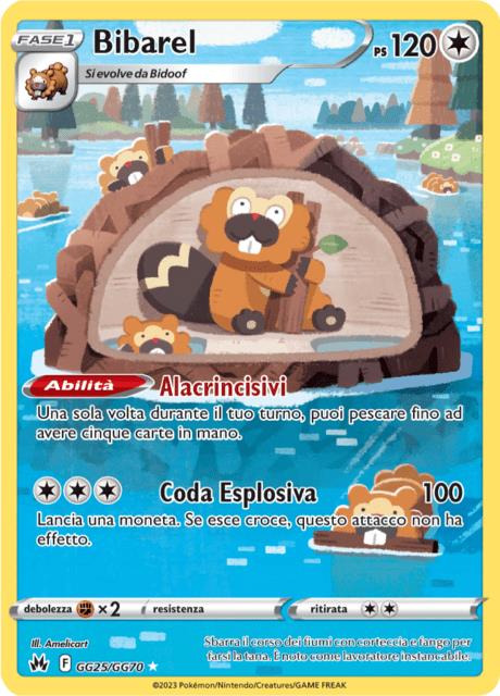 Pokemon TCG Bibarel GG25/GG70 Crown Zenith Galarian Gallery NM English