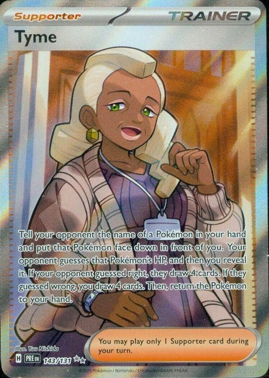 Pokemon TCG Tyme 143/131 Prismatic Evolutions Full Art NM English