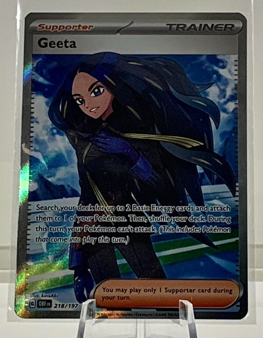 Pokemon TCG Geeta 218/197 Obsidian Flames Ultra Rare NM English