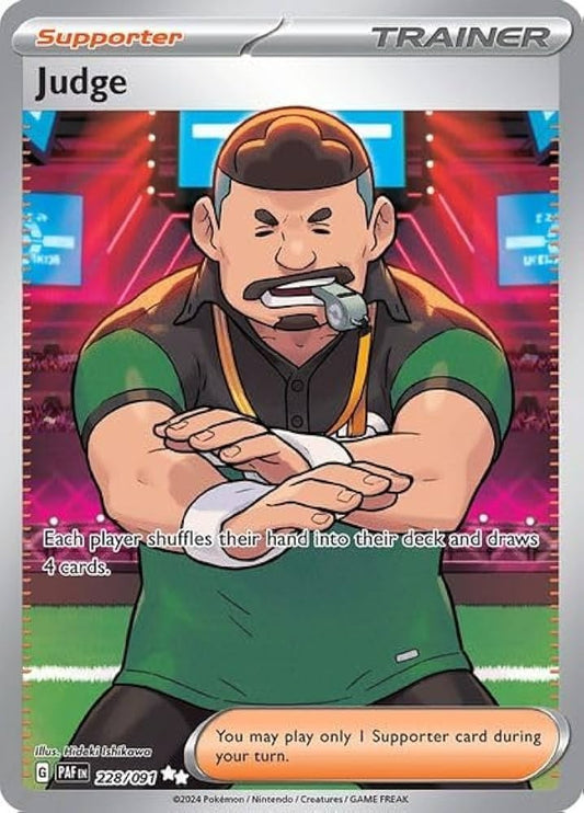 Pokemon TCG Judge 228/091 Paldean Fates Full Art NM English