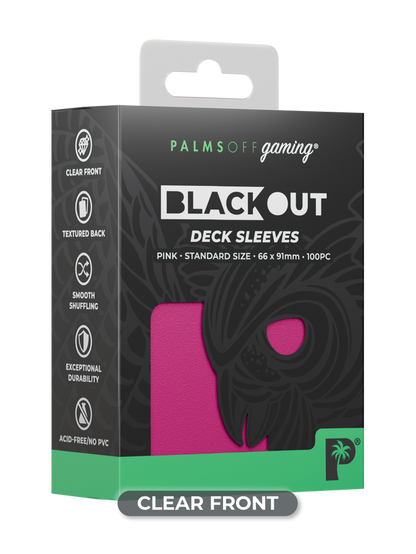 Blackout Deck Sleeves - Standard Size - Pink